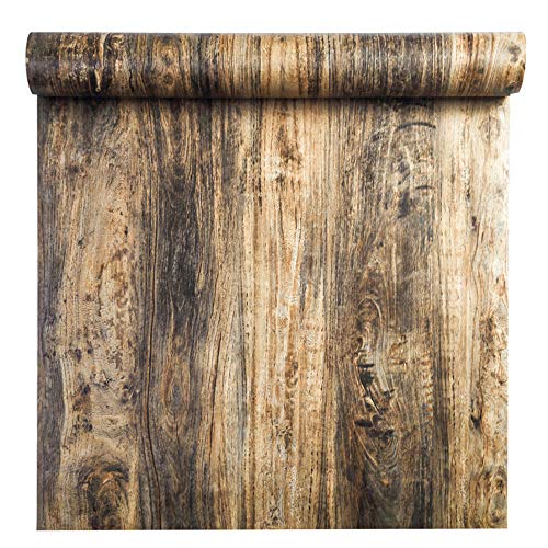 Self Adhesive Vinyl Distressed Wood Grain Contact Paper (15.7x98 Inches) V1836