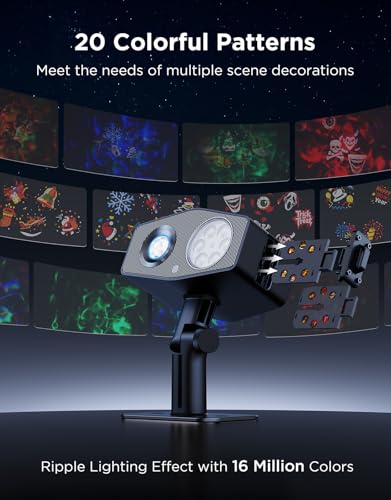 20W LED Snowflake Projector with App Control P184437