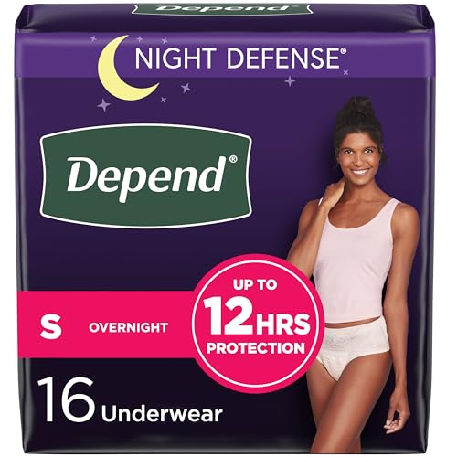 Blush Disposable Overnight Incontinence Underwear for Women, Small, 26 Count T100