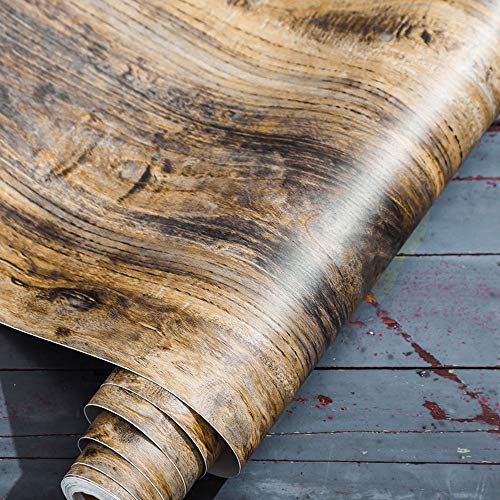 Self Adhesive Vinyl Distressed Wood Grain Contact Paper (15.7x98 Inches) V1836