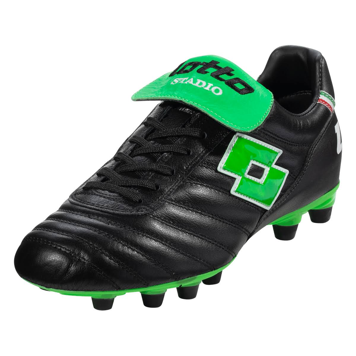 Black/Spring Green Firm Ground Soccer Cleat D4653