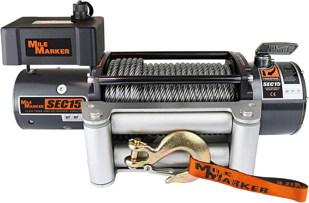 15,000 lb. Capacity Electric Winch with Steel Cable M7964