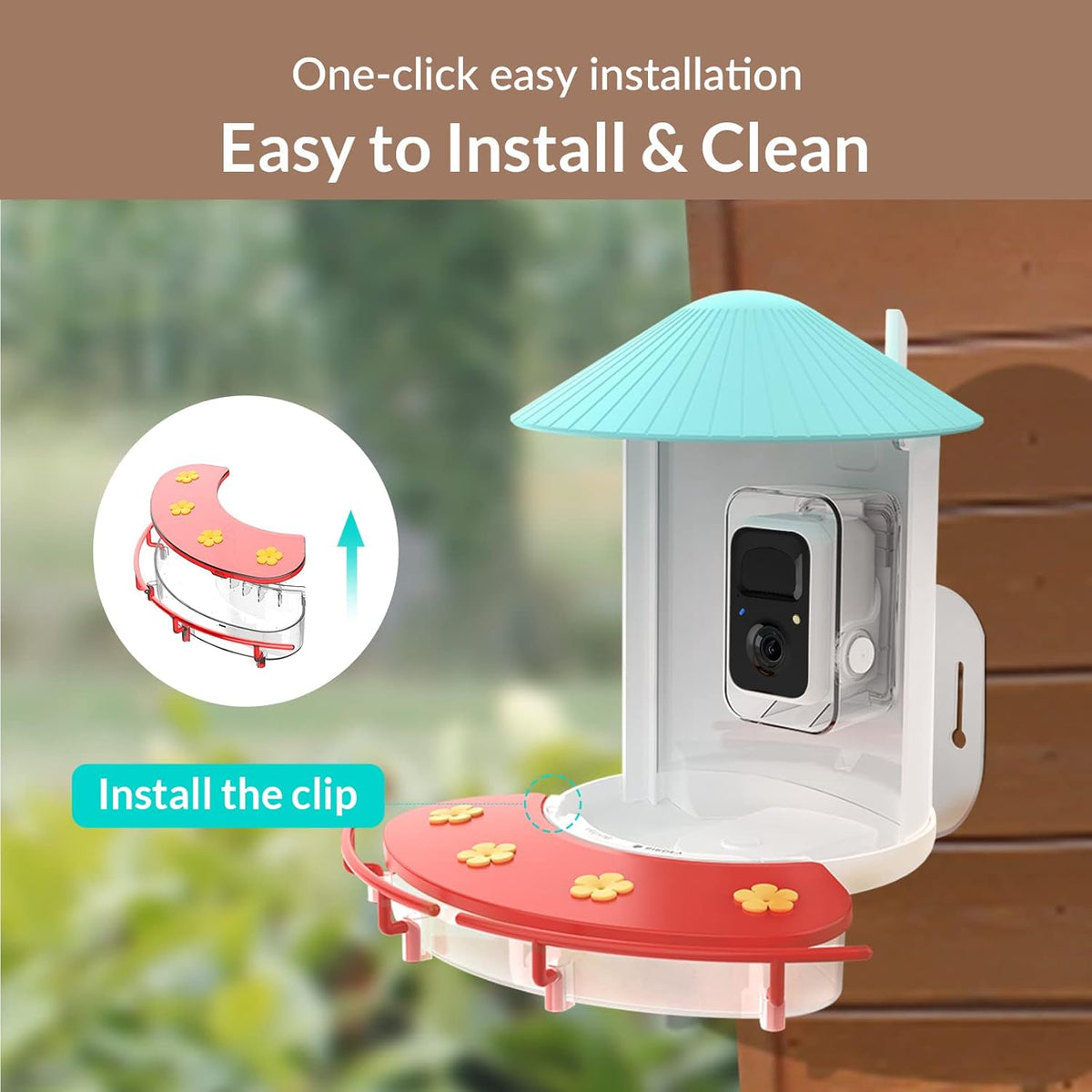Birdfy Solar Camera with Humming Bird Feeder Extension Perch J427257