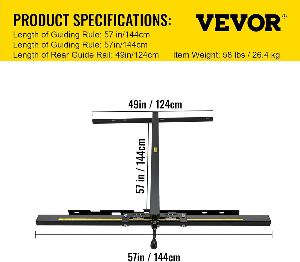 57×57 Table Saw Fence System with Front Guide Bar Z763995
