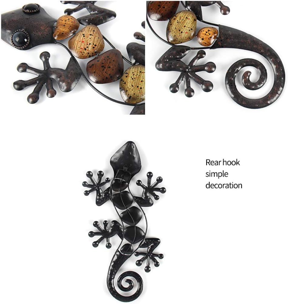 Metal Gecko Wall Statues (2 Pack) D41335