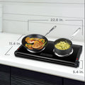 Black Double Burner Portable Buffet Range Z5428
