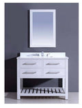 Solid Wood Frame Plywood Interior Pure White Finished Cabinet W658678