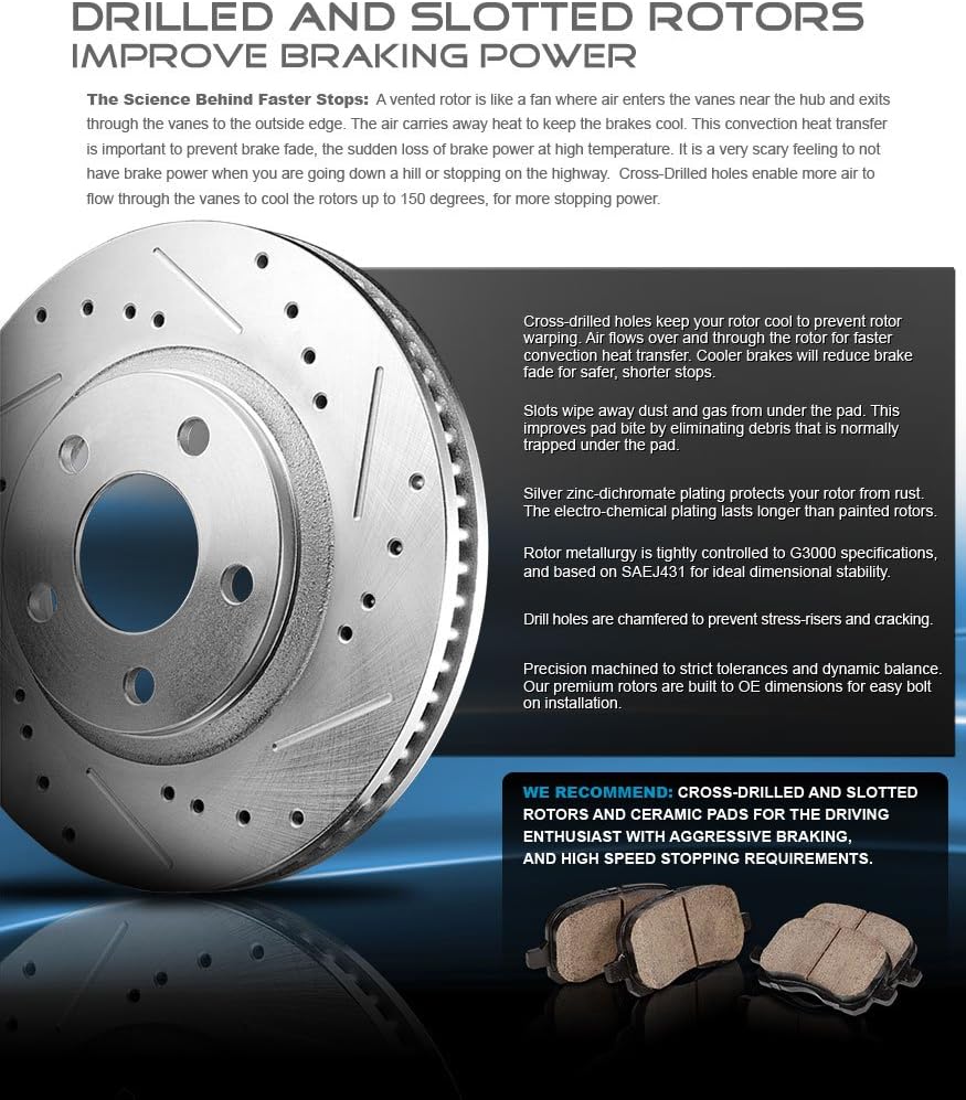 Red Calipers Rotors Ceramic Pads Kit P2967
