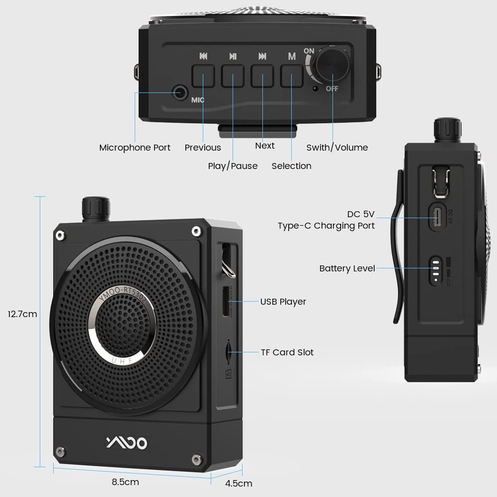Voice Amplifier with Wireless Microphone Headset F8191