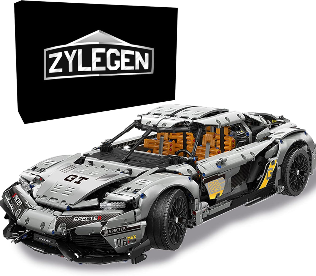 1:8 Scale Race Car Building Blocks Set 3500 Pcs A836586