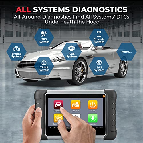 Autel MaxiCOM MK808S-TS Scanner, 2024 Complete TPMS Check/Activate/Relearn Tool, Same as MX808S-TS MK808Z-TS, 28+Service, BT Full System Scan,Bidirectional, FCA AutoAuth,Upgrade of MK808BT PRO MK808S A5205