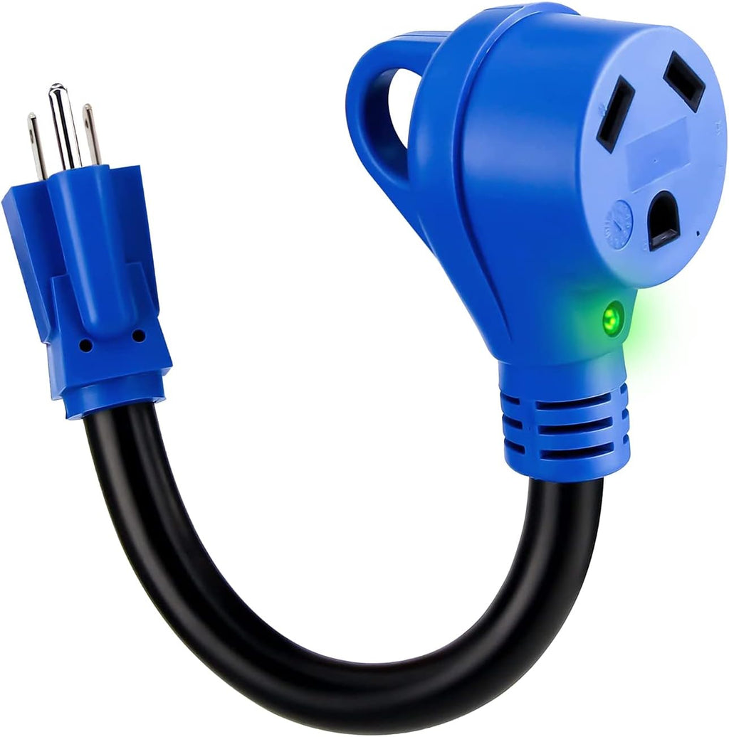 50 Amp to 30 Amp RV Adapter with Grip Handle, LED Indicator, 12 Inch C810