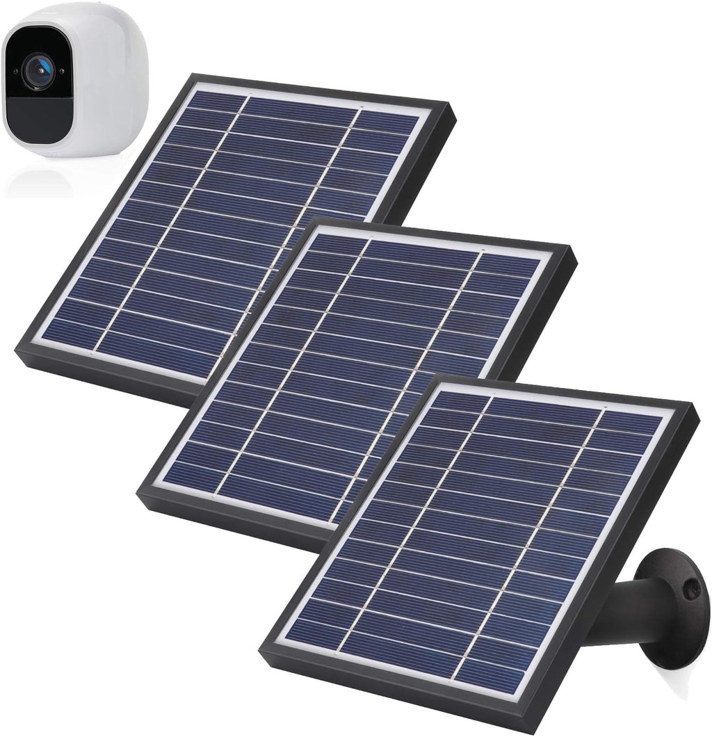 3 Pack Solar Panels with Power Cord and Adjustable Mount D24139