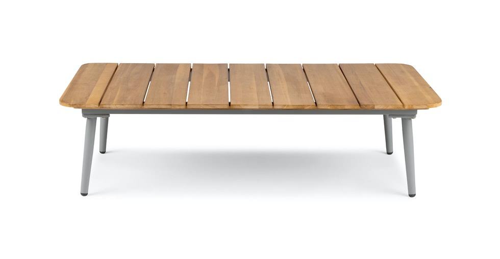 Acacia Coffee Table with Gray Metal Legs T679027