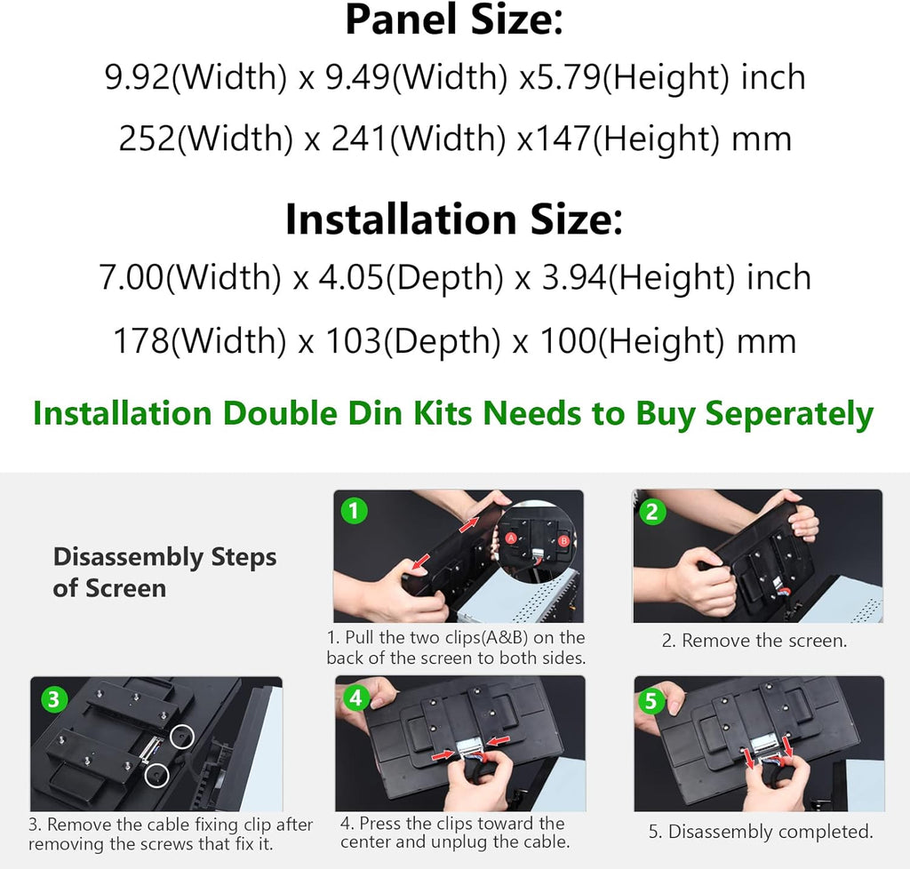 Android 10.0 Car Stereo, CarPlay & Android Auto, Double Din, 10.1 Inch E204316