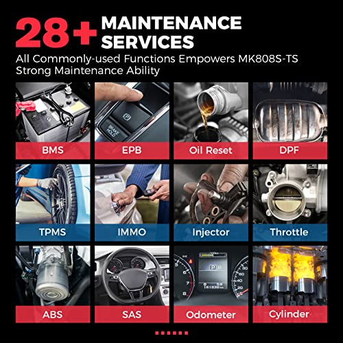 Autel MaxiCOM MK808S-TS Scanner, 2024 Complete TPMS Check/Activate/Relearn Tool, Same as MX808S-TS MK808Z-TS, 28+Service, BT Full System Scan,Bidirectional, FCA AutoAuth,Upgrade of MK808BT PRO MK808S A5205