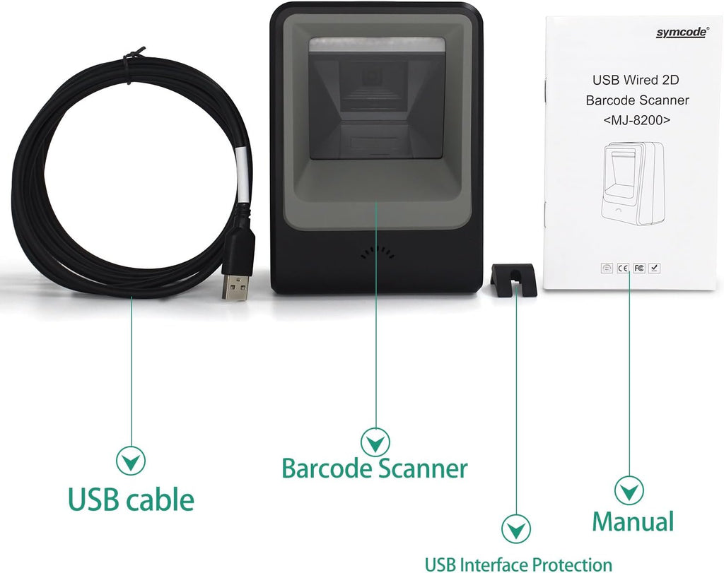 2D QR Barcode Scanner Pack of 2 D855