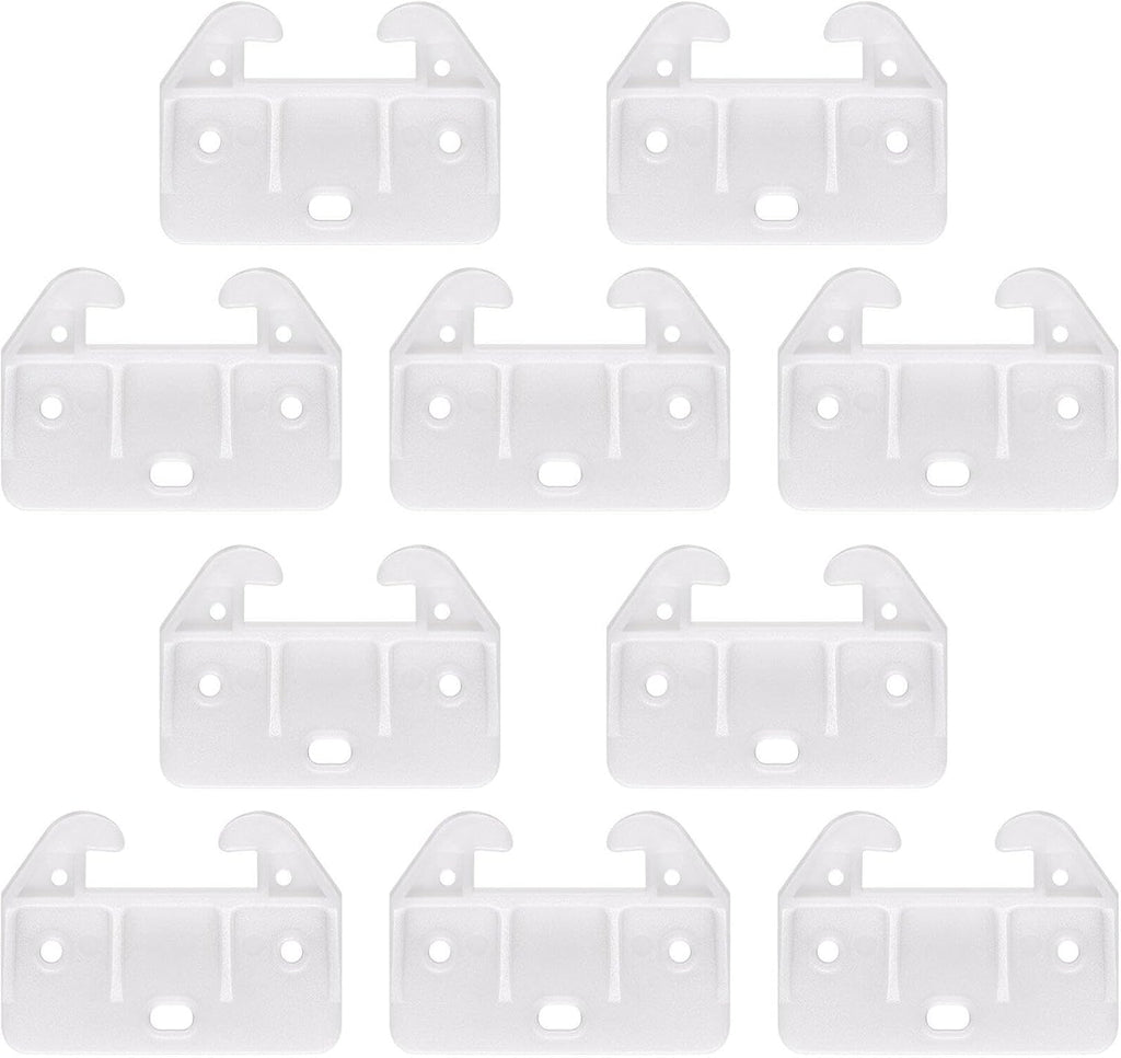 White Plastic Drawer Track Guide 10 Pc F5381
