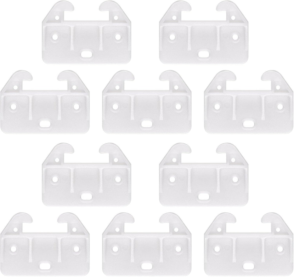 White Plastic Drawer Track Guide 10 Pc F5381