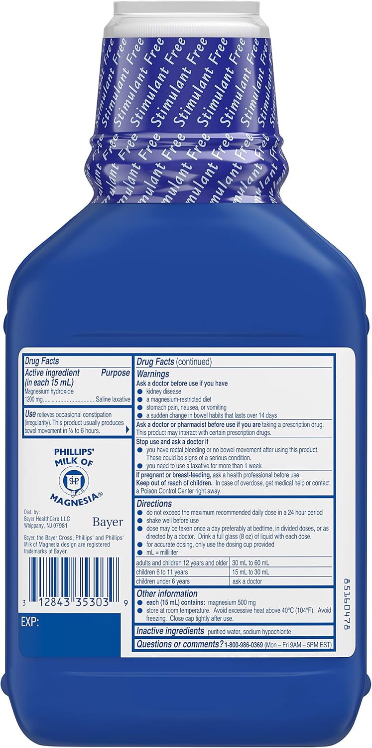 Milk of Magnesia Laxative, 26-Fluid-Ounce Bottle G2370