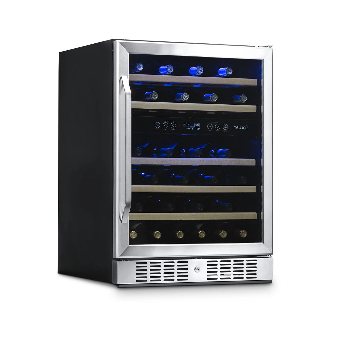 46-Bottle Dual-Zone Stainless Steel Wine Refrigerator H620