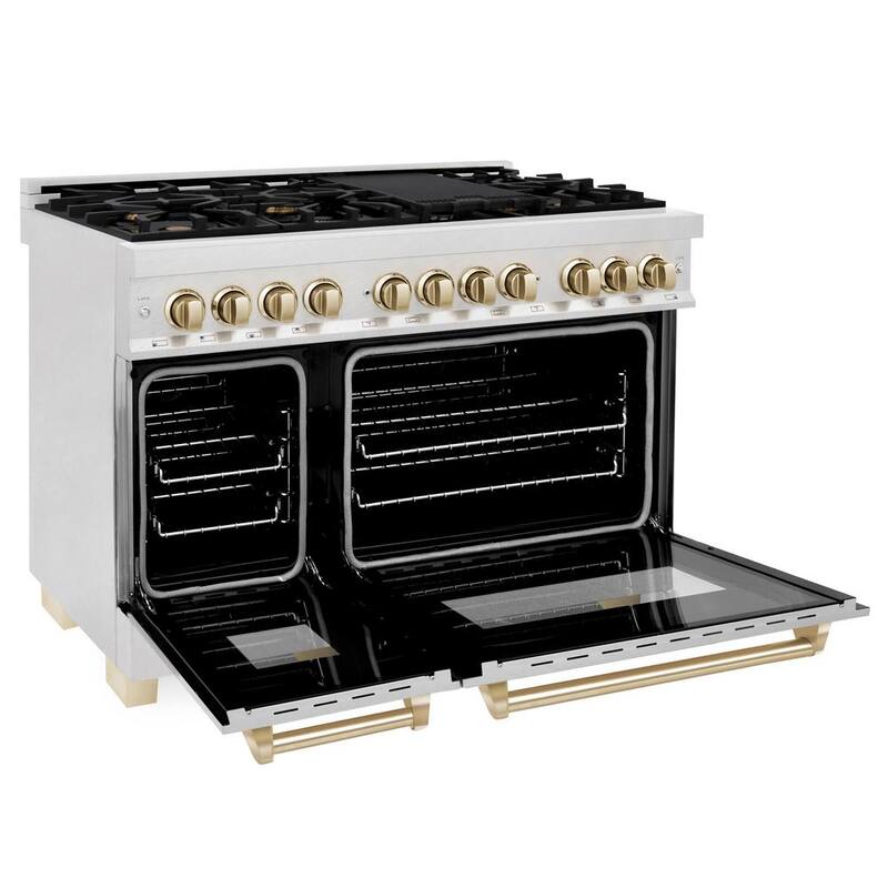 48 in. 7 Burner Double Oven Dual Fuel Range Stainless Steel B944