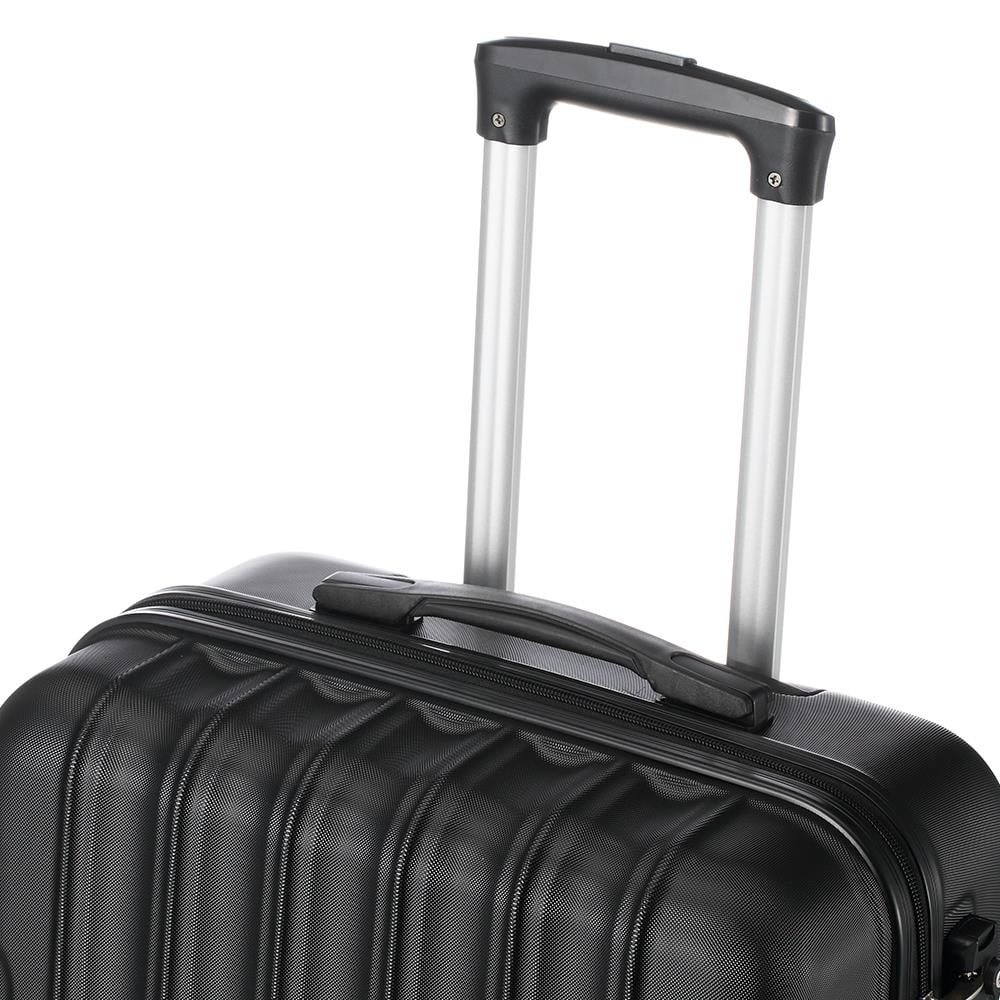 3 Piece Hardside Lightweight Spinner Luggage Set Black O554