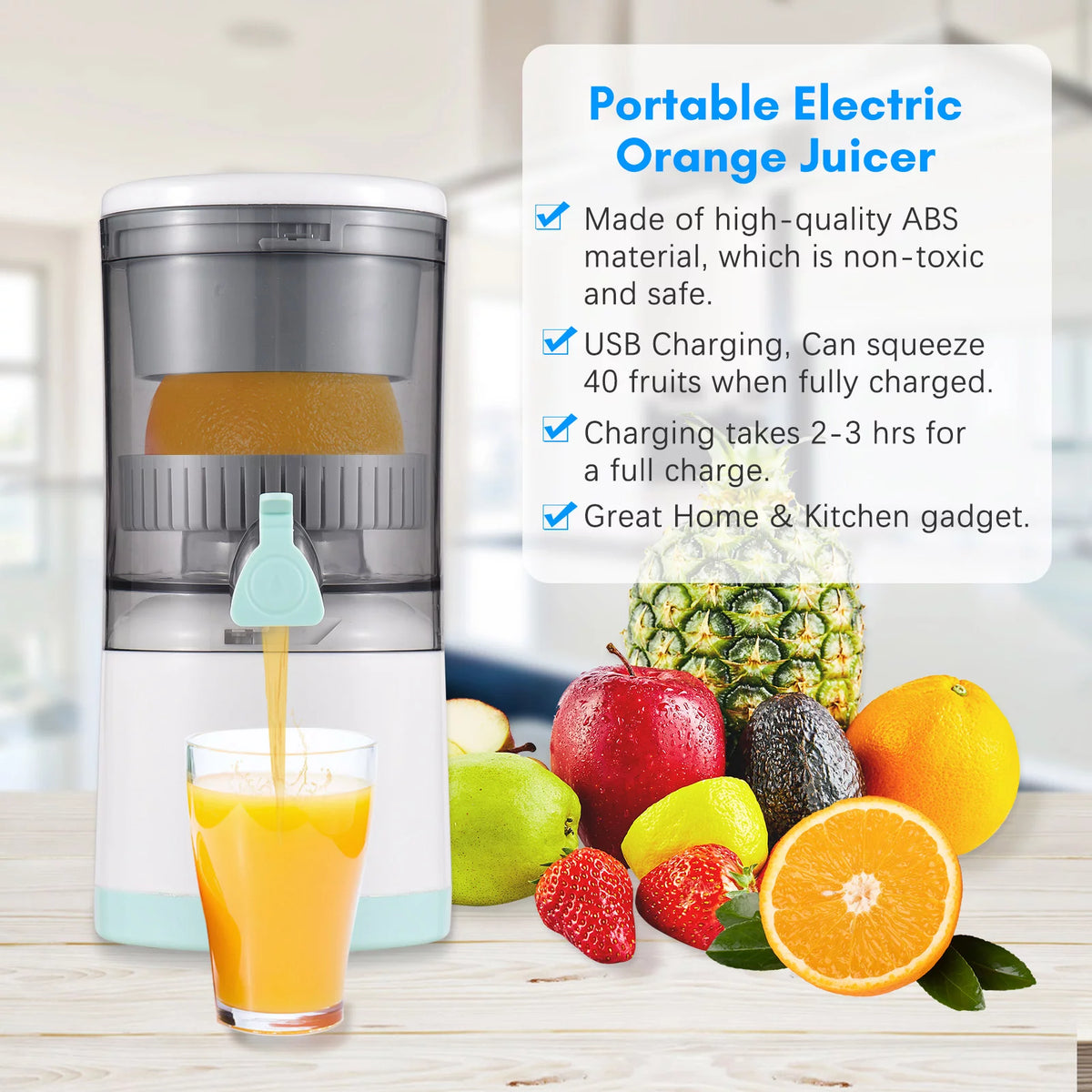 Electric Orange Juice Squeezer Portable Citrus Juicer M705819