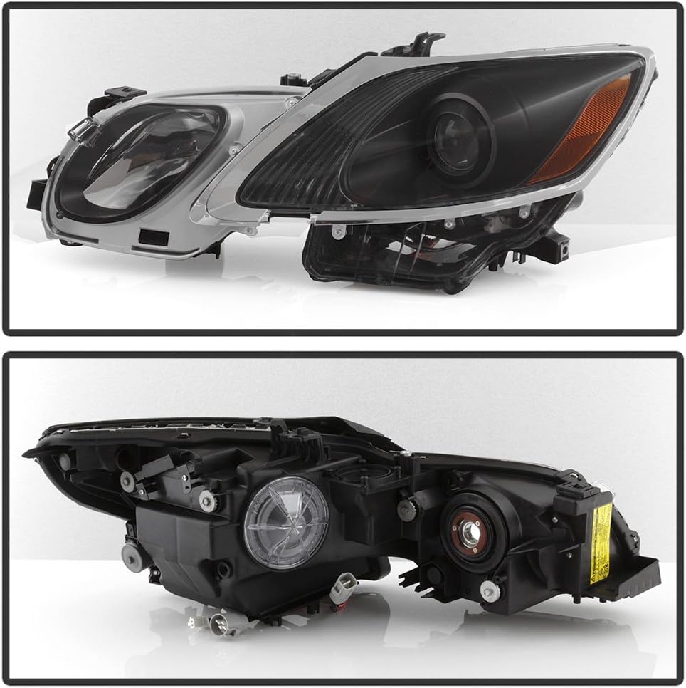 Projector Headlights Black Driver + Passenger Side M972
