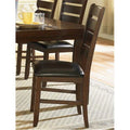Dark Oak Wood Dining Side Chair Set of 2 D34189