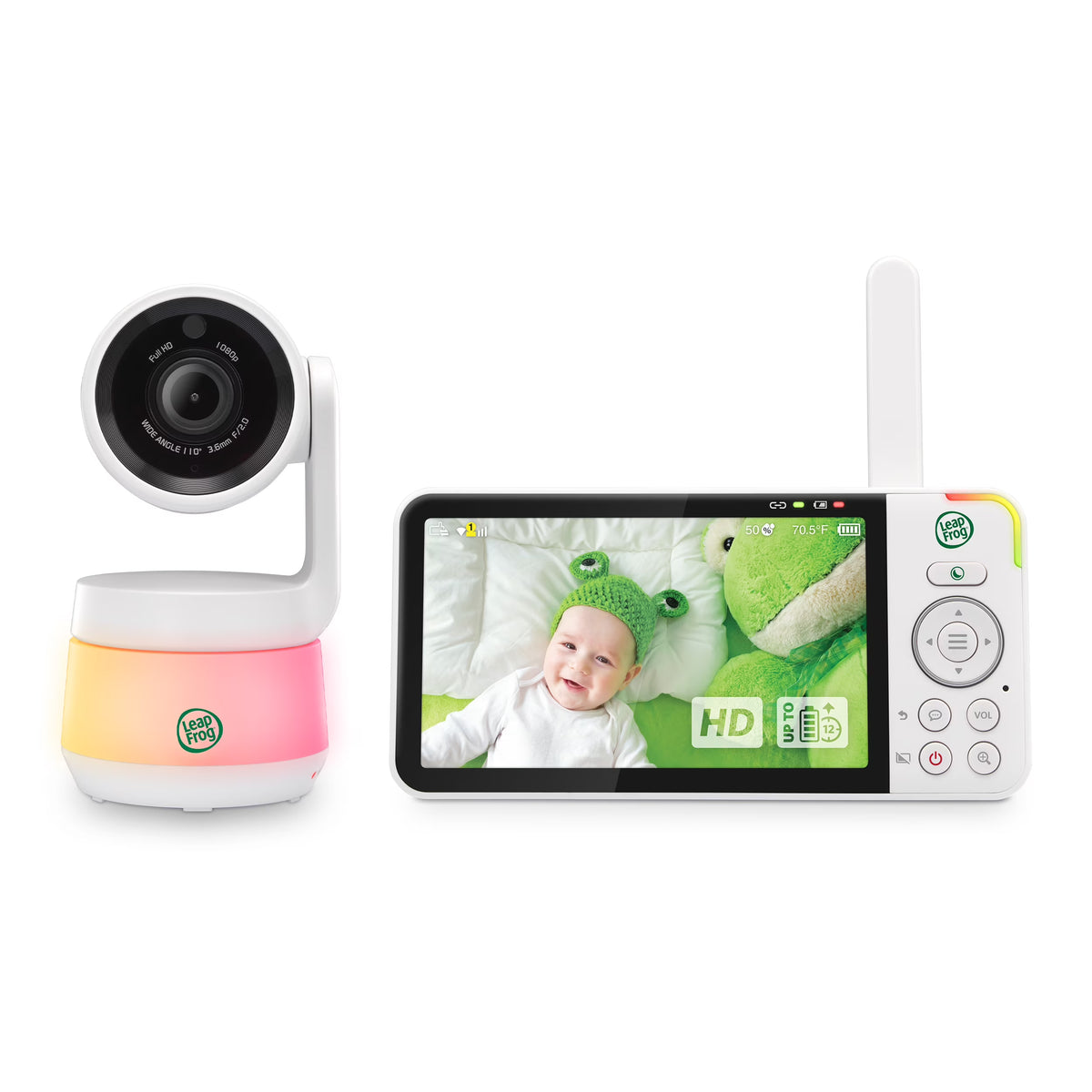White 1080p WiFi Video Baby Monitor with 5" Display O805