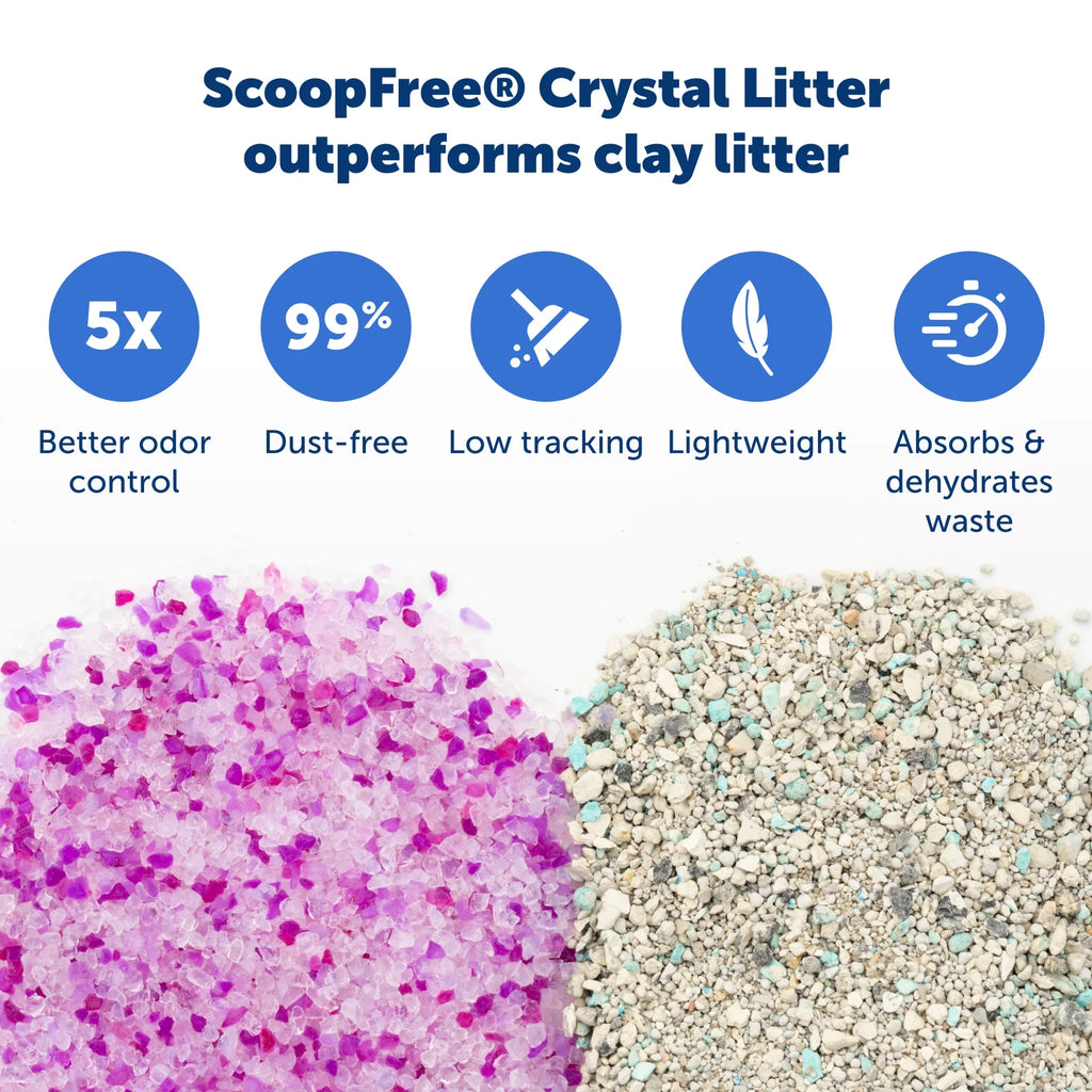 Lavender Scent Silica Crystals Cat Litter Trays 3-Pack N825