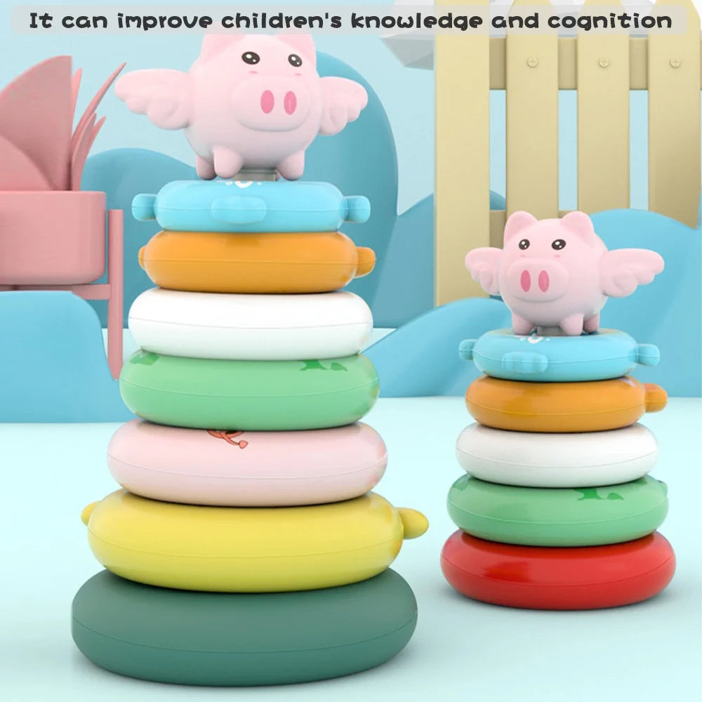 7 Pcs Stacking Circle Toy J78658