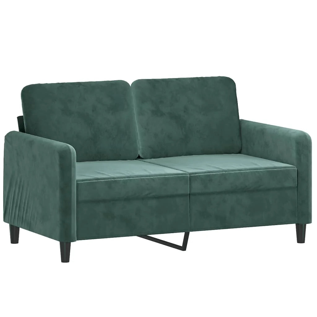 Dark Green Velvet 2 Piece Sofa Set N78488