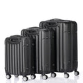 3 Piece Hardside Lightweight Spinner Luggage Set Black O554