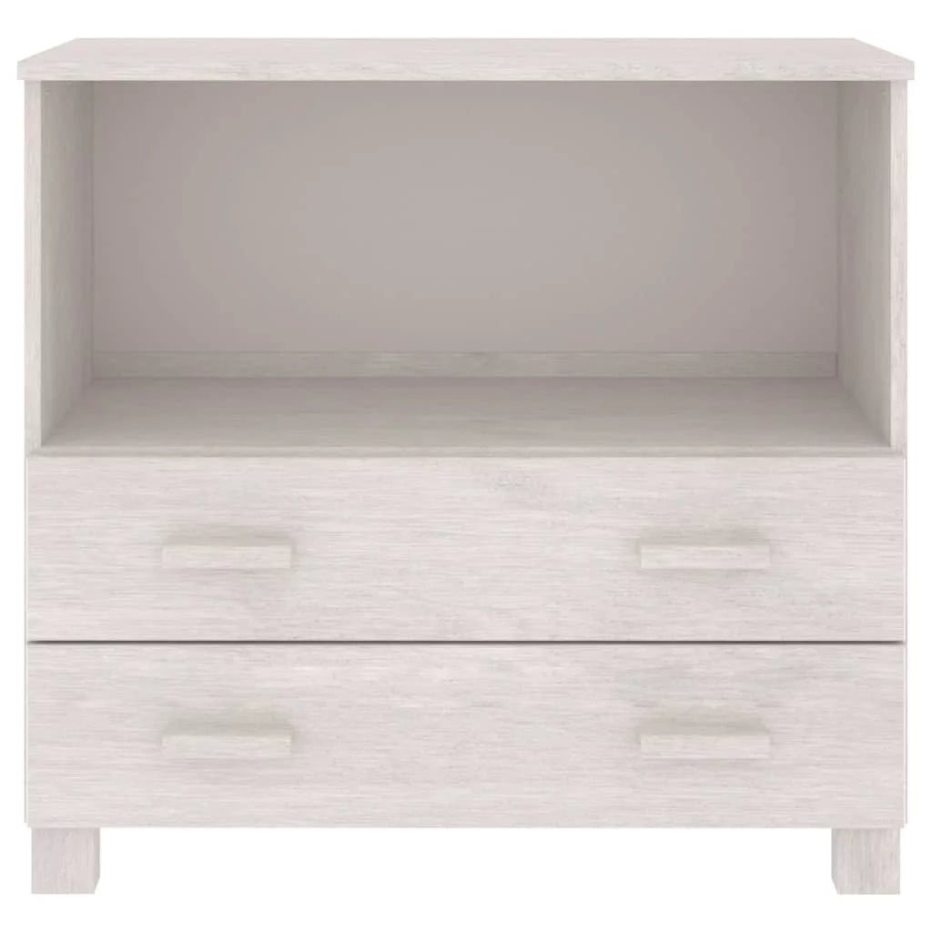 White Solid Wood Pine Sideboard A65393