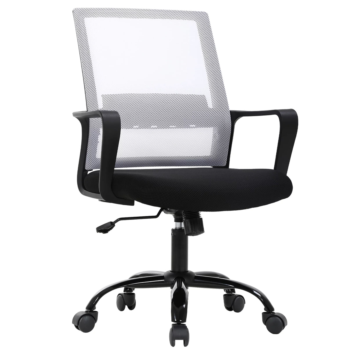 White Mesh Office Chair with Lumbar Support G153