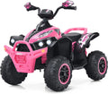 12V 4 Wheeler Quad Toy Ride On ATV with LED Lights (Coral) P8722