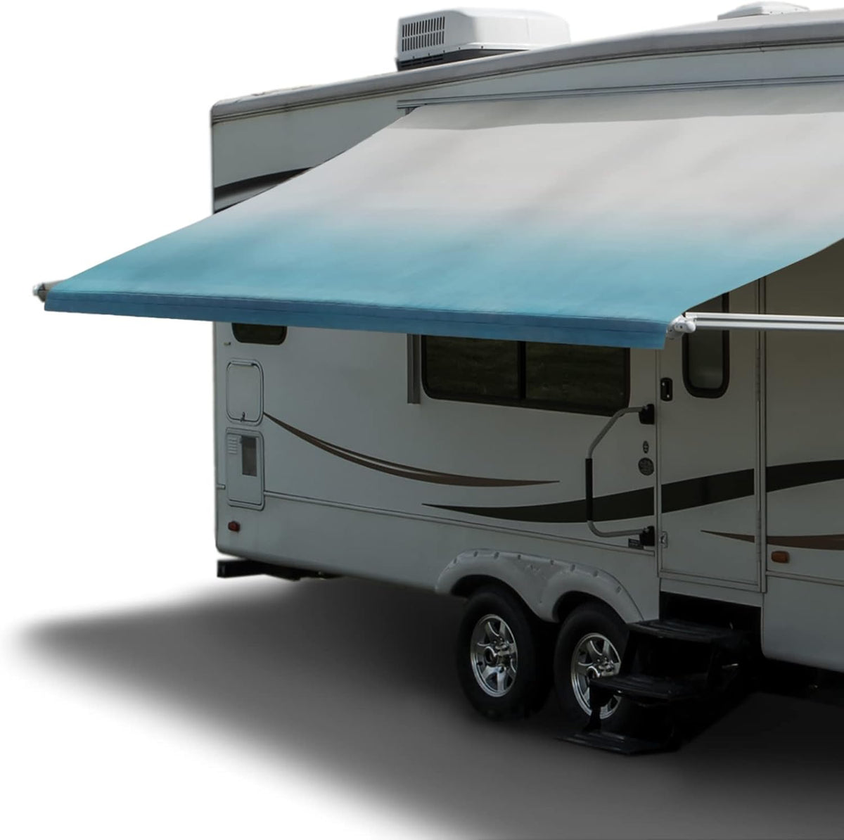 13 Foot Blue RV Awning Fabric Replacement F6109