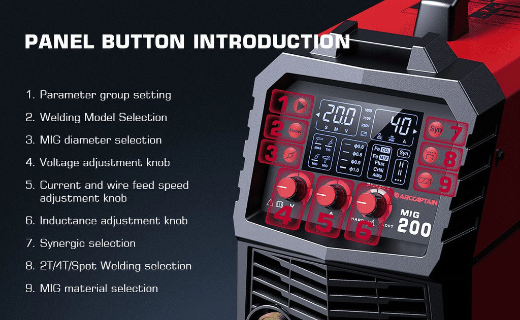 200Amp 110V/200V 6 in 1 Multi Process Welding Machine I981