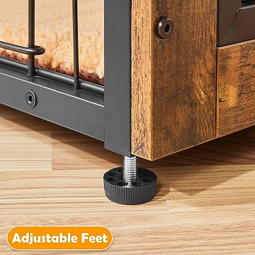 27.5'' Wooden Dog Crate Furniture with Cushion W20329