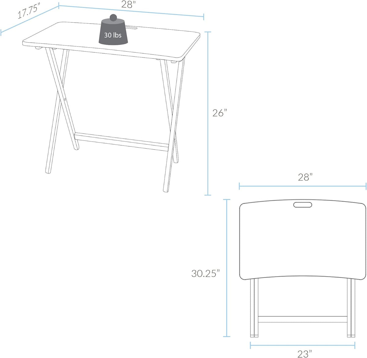 Red Oak Folding Table A76890