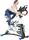 Indoor Cycling Bike Stationary Exercise Bike with Comfortable Seat Cushion, iPad Holder & LCD Monitor I2883