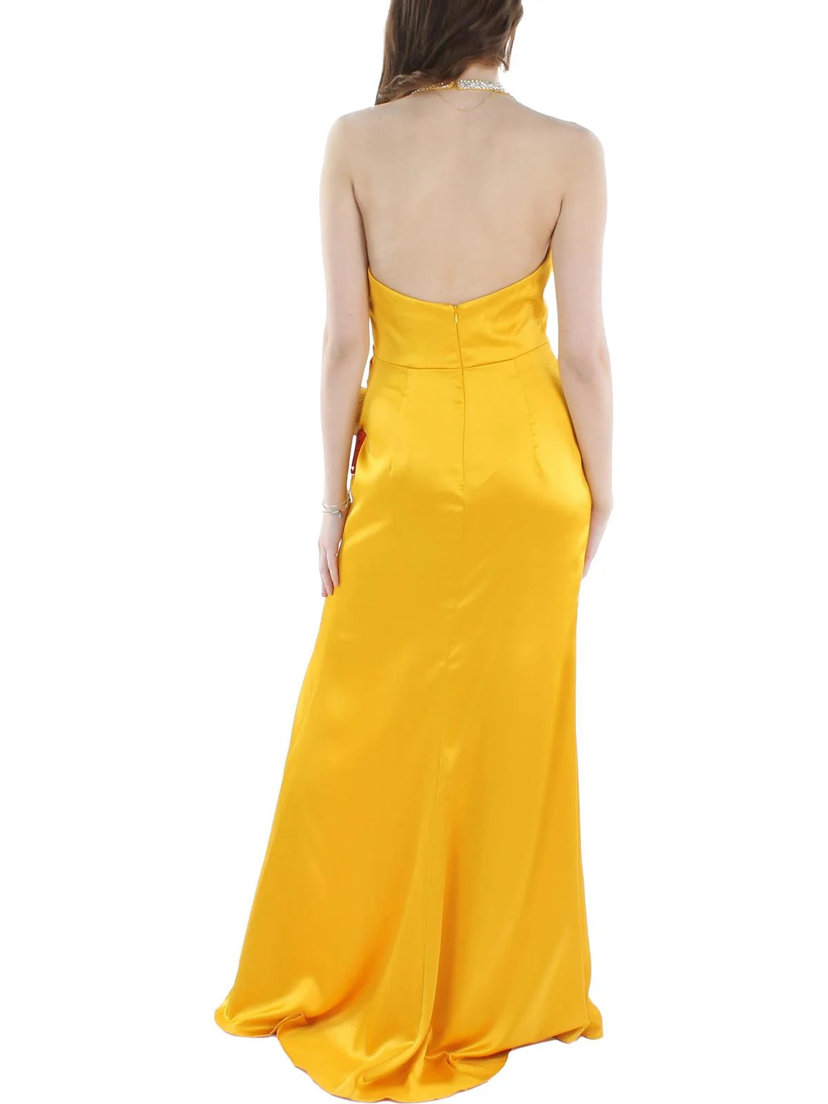 Embellished Long Halter Dress O89011