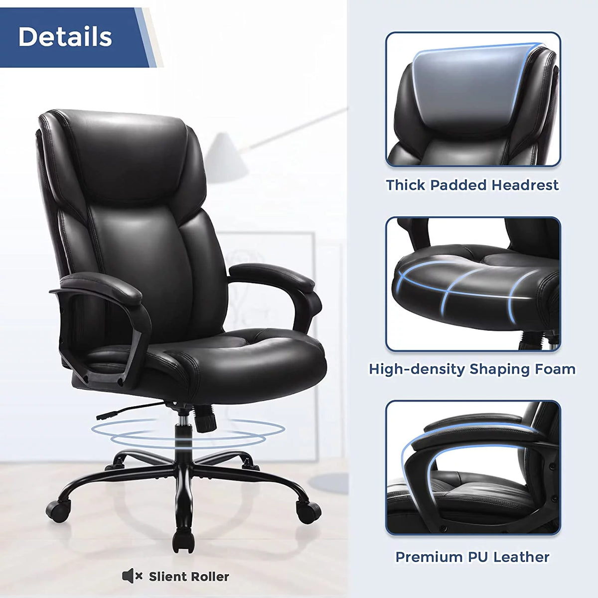 Black Executive Office Desk Chair F12260