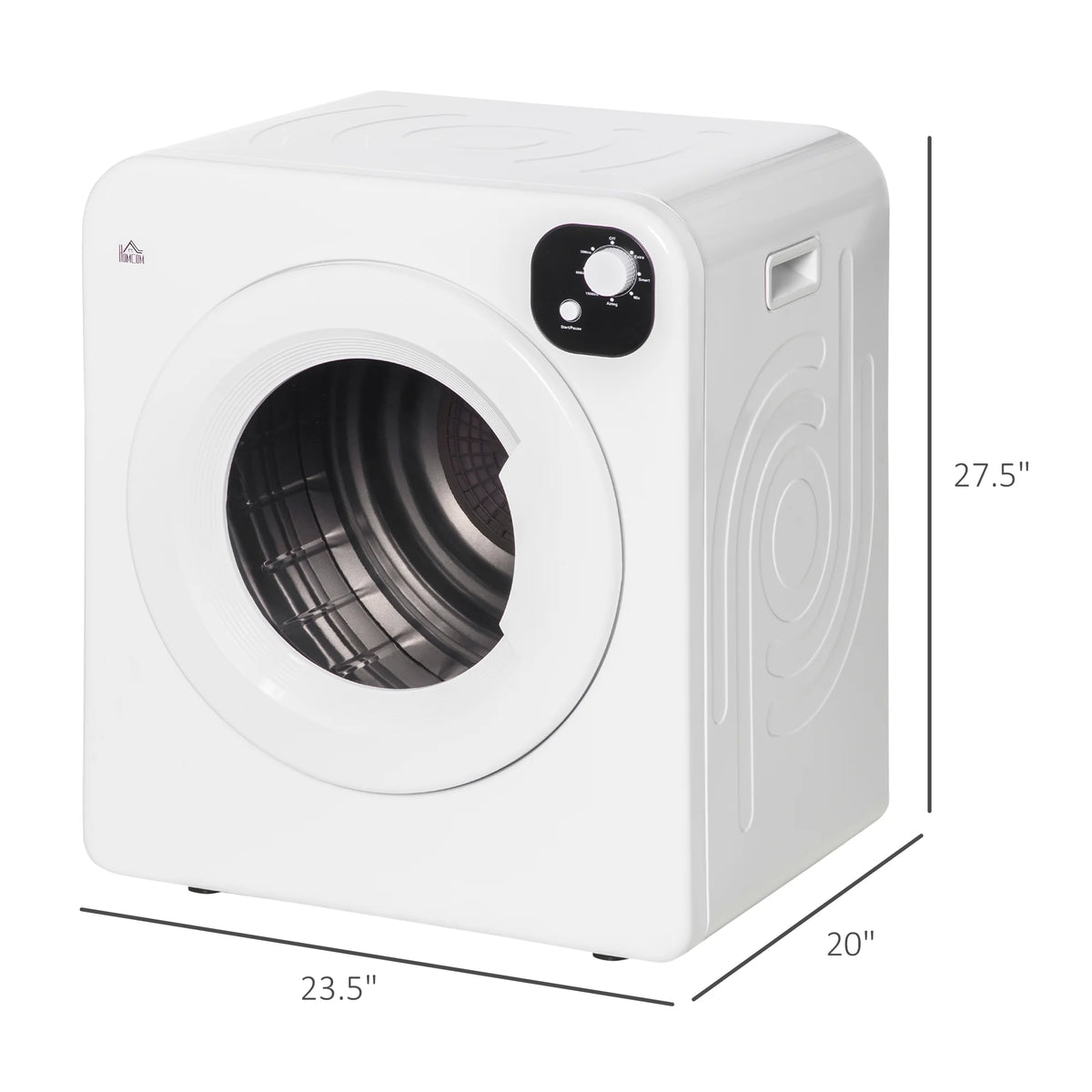 1300W 3.22 Cu. Ft. Electric Portable Laundry Dryer, White T306
