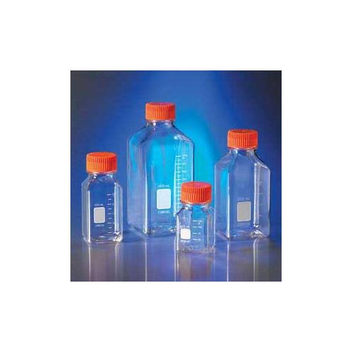 1000ml Square PET Bottle with 45mm Wide Mouth Orange Cap Q373693