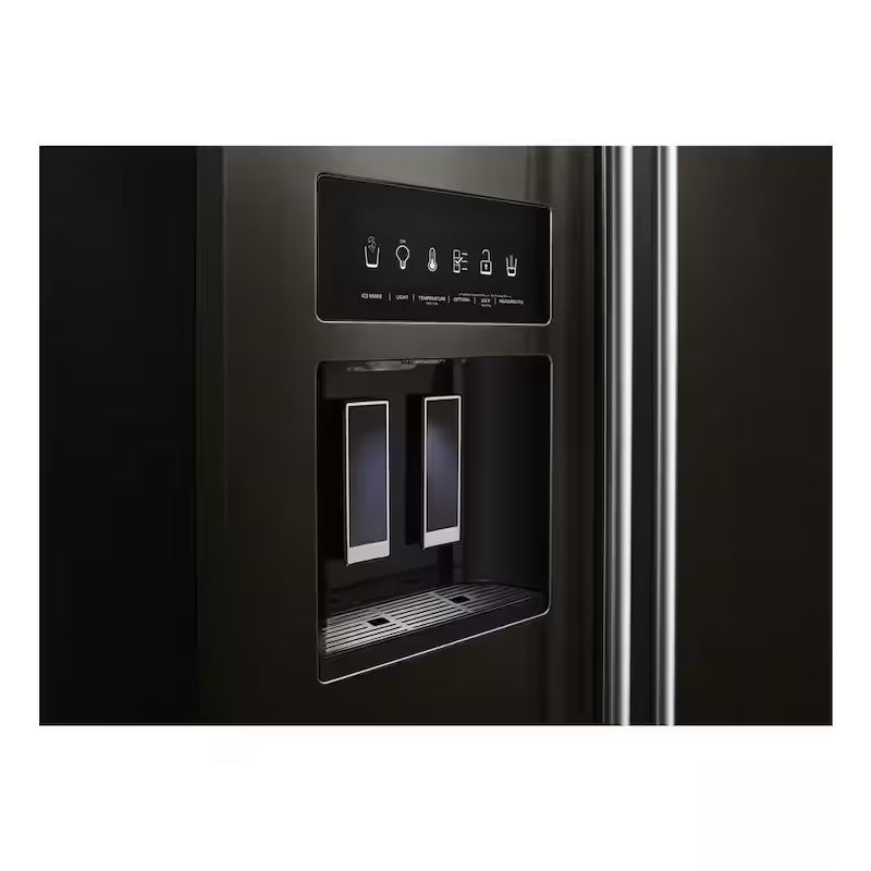 Black Stainless Steel Side by Side Refrigerator L891486