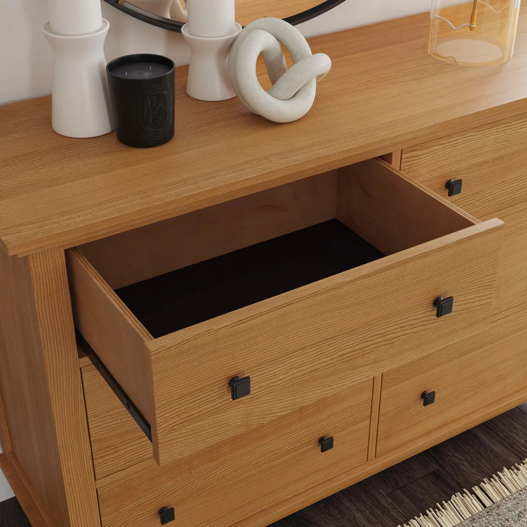 Brown 6 Drawer Wood Dresser S82720