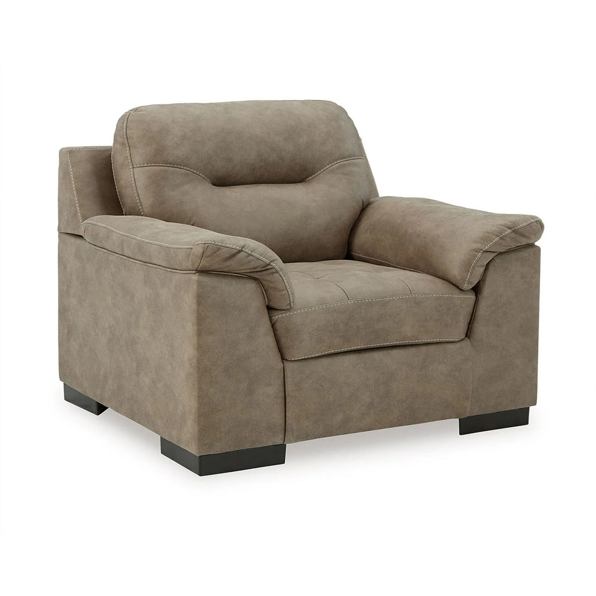 Light Brown Faux Leather Wood Chair H813850